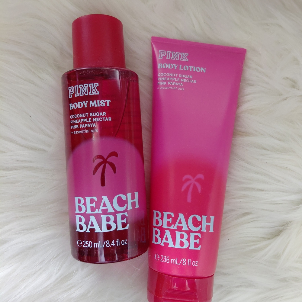 Pink Body Mist and Lotion Set